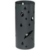 Freestanding Umbrella Stand for Hallway, Round Umbrella Basket with 4 Hooks and Drip Tray for Entryway, Dark Grey
