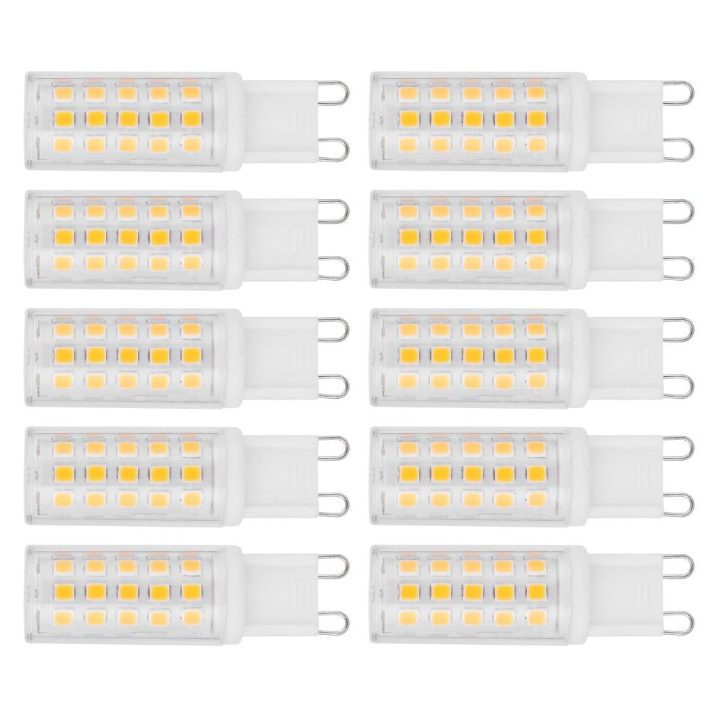 10pcs 4W G9 LED Bulb 54LED Halogen Replacement Bulb Replace Bi-Pin Base Bulb Wall Sconce