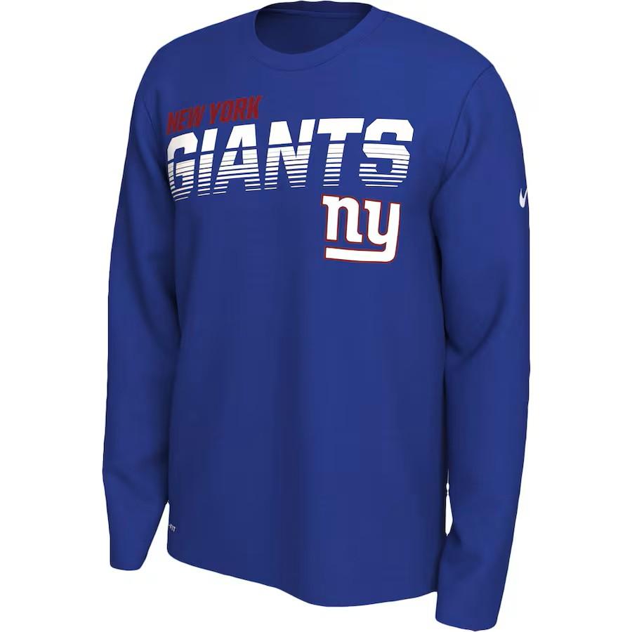 Nike New York Giants Training Quick-Dry Long Sleeve T-Shirt Men Tops Dark-Blue 3Z1B7FBGP-NYG
