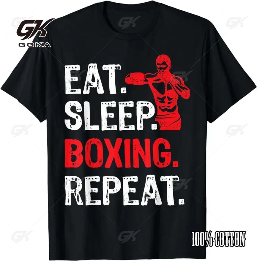 Boxing Lover Gym Boxer Kickboxing Kickboxer Enthusiast Funny Casual T-Shirt Size Couple Large Clothing Custom Printed T Shirt