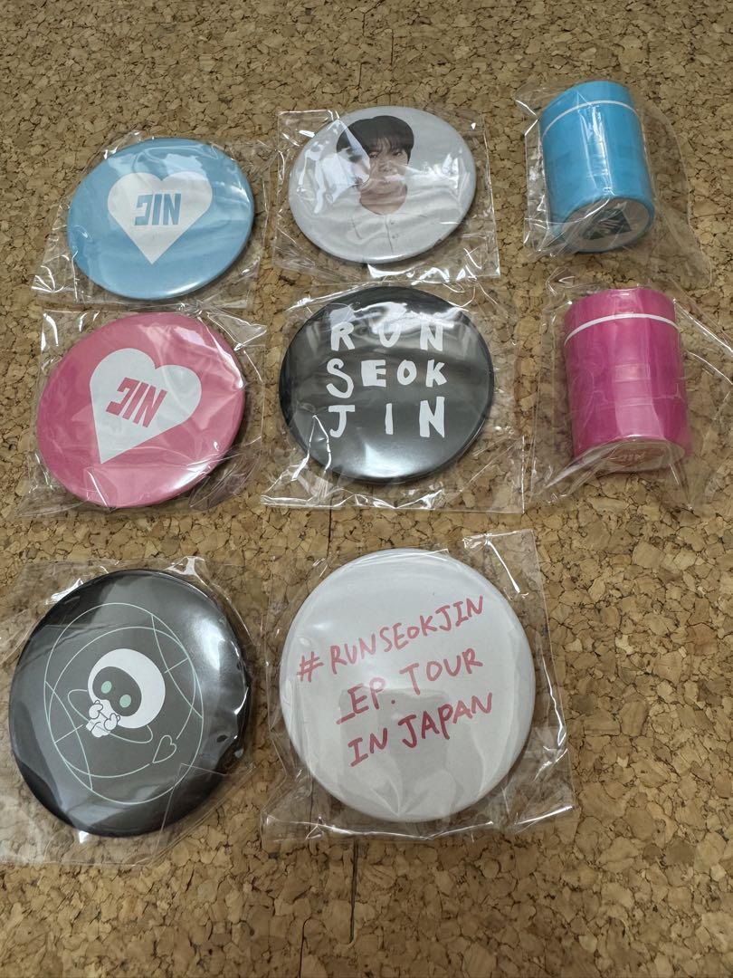 

[USED] BTS JIN RUNSEOKJIN Capsule Toy Can Badge Stamp