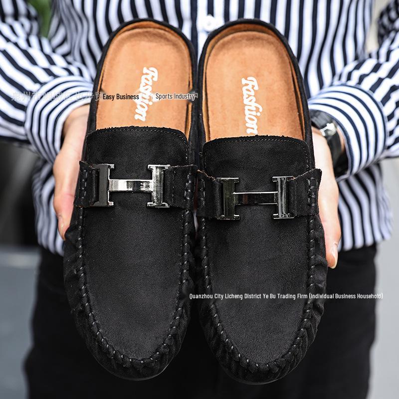 

Летняя мода Мужские легкие дышащие лоферы слипоны 39 чёрный