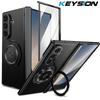 KEYSION 360°Rotating Magnetic Ring Stand Case for MagSafe for Samsung Galaxy Z Fold 7 5G Hinge Phone Cover with Screen Protector