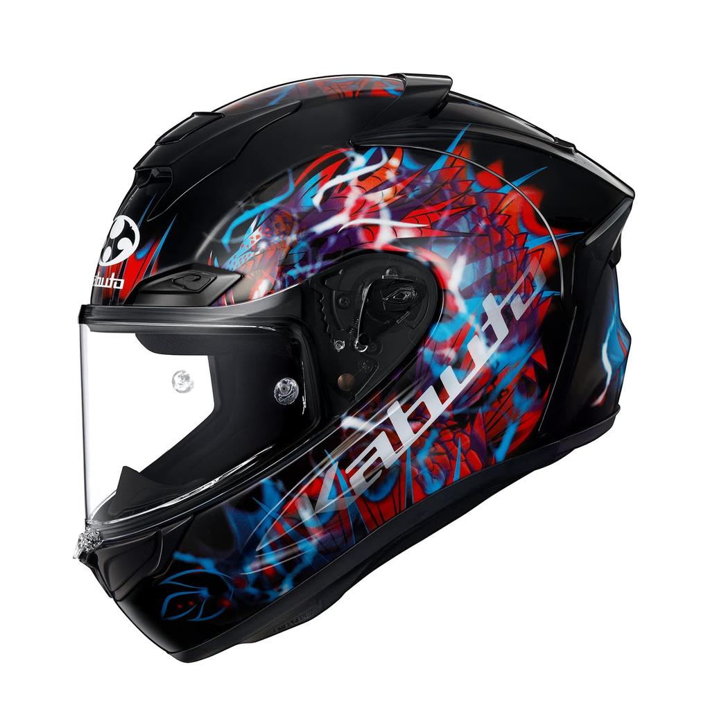 OGK KABUTO Motorcycle Helmet Full Face F17 TRICK Black Blue (Size M)