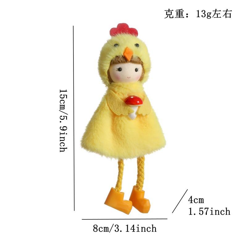 Kawaii Easter Angel Dolls Easter Tree Hanging Ornaments Cute Egg Doll Pendants Easter Party Decorations Basket Decor Gift