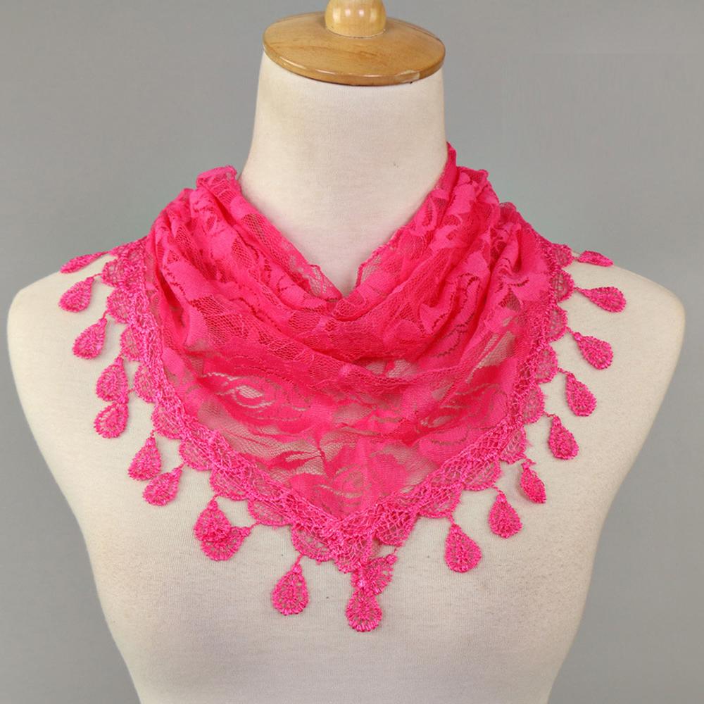 Any Occasion Scarf Fashionable Neckerchief Hollow Rose Scarf Lace Scarf