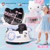 Hello Kitty Kids Ride on Bumper Car with Remote Control, Two Joysticks, Music, Lights, Safety Belt, White