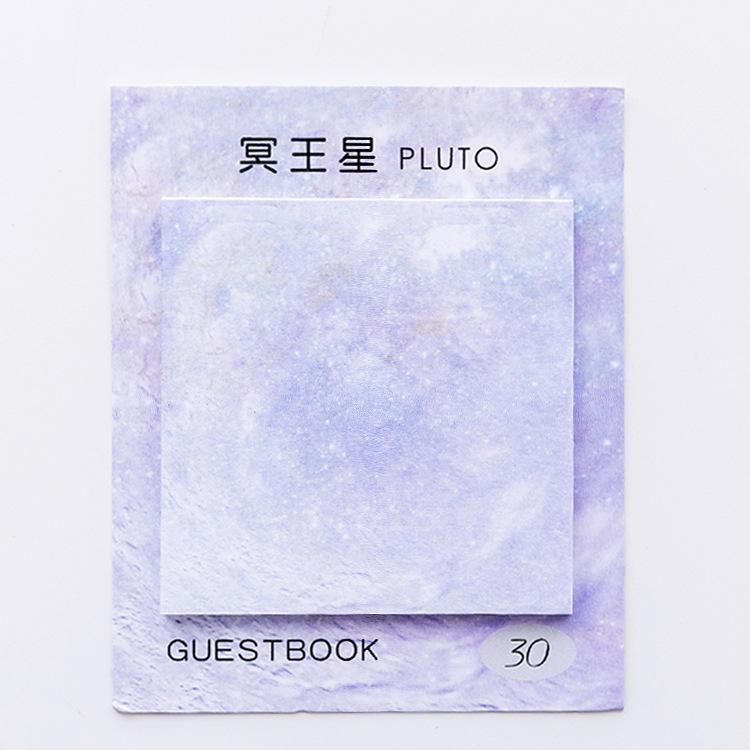 Square Aesthetic Planet Sticker Notes Tearable and Sticky Oil Paintings Note Pads, Notes and Messages Stickers Sticky Tabs