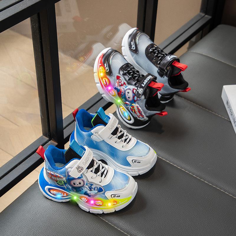 Children's Fashion Shoes 2025 Autumn New Boys Mesh Sneakers Popular Breathable Dad Shoes Boy Tide