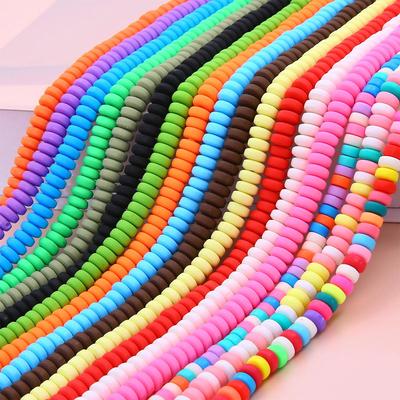 110Pcs 7mm Multicolor Polymer Clay Beads Wheel Beads For Jewelry Making DIY Bracelet Necklace Charm Decoration