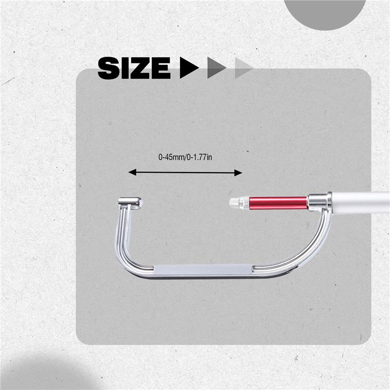 The New Brake Disc Measuring Tool 0-45Mm Thickness Measuring Ruler Calipers For Motorcycles Cars Brake Disc Wear Test Detection