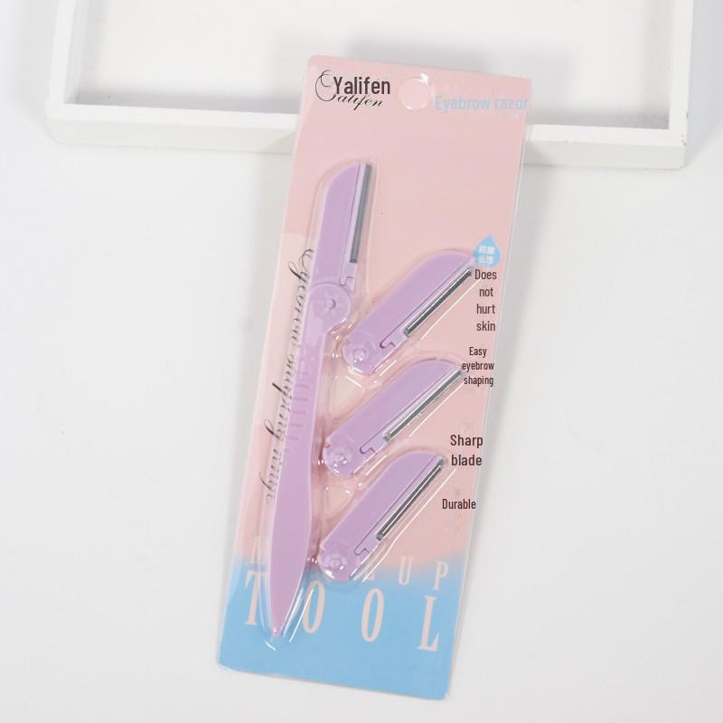Premium Foldable Ladies Eyebrow Razor: Professional Trimmer with Replaceable Blades