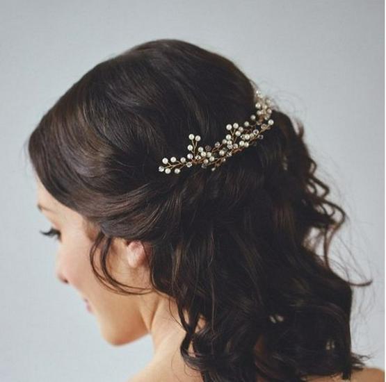 

European Handmade Bridal Hairpins: Gold & Silver Crystal Headpieces Wedding Accessories золотой