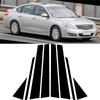 6Pcs Glossy Black Pillar Posts Door Window Trim Decoration Cover Stickers Styling For Nissan Altima 2008-2012