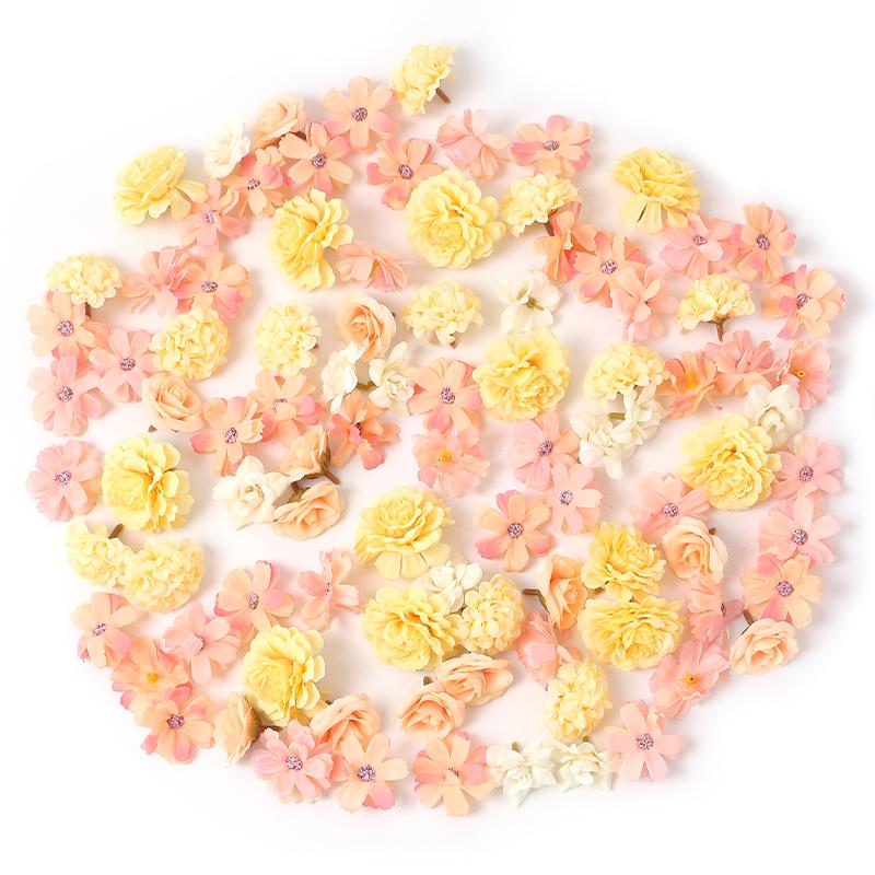 7/16Pcs Artificial Flowers Silk Fake Flower Head for Home Decor Wedding Marriage Decoration DIY Garland Gift Craft Accessories