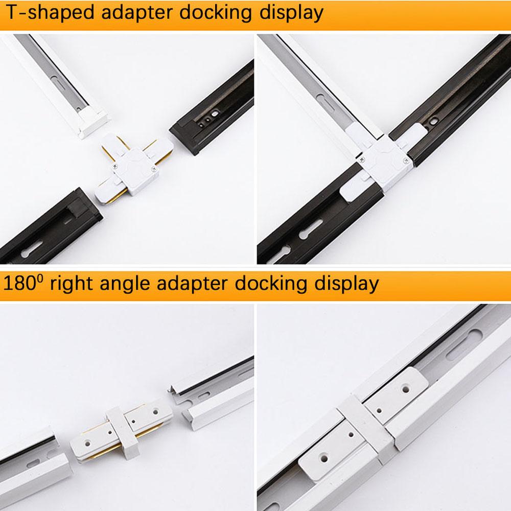 1pcs led Track light rail 50cm PVC white  black lead rail connectors rail 2 Wire bracket accessories