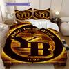 BSC YB Muster Bettwäsche Steppdecke Set Bettbezug Kissenbezug Heimdekoration Geburtstagsgeschenk (1 Bettbezug + 2 Kissenbezüge, ohne Füllung)