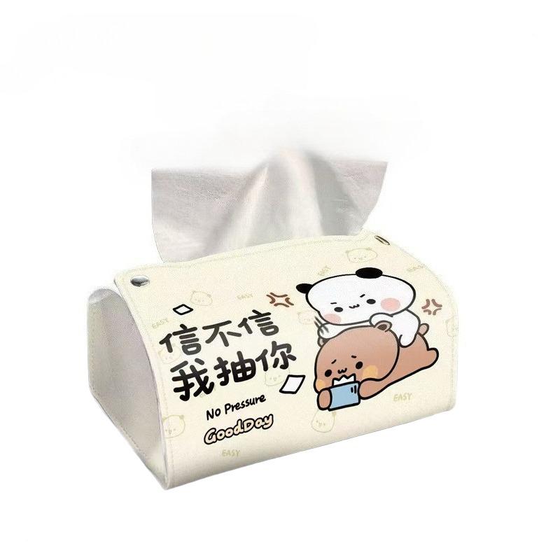 Light Luxury Cartoon Bubu Dudu Tissue Box Kawaii Animals Panda Bubu and Dudu Household Paper Box Creative Desktop Storage Box