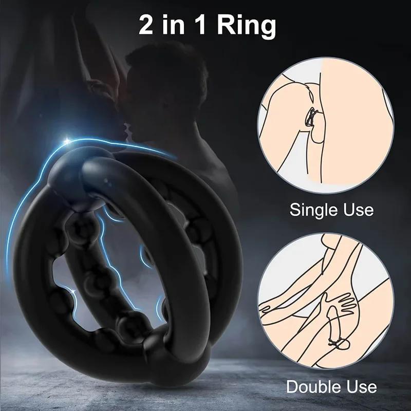 Newest Crossed Cock Rings Penis Ring Sex Toys Men Novelty Toys Reusable Silicone Semen Lock Ring Enlargement Delayed Ejaculation