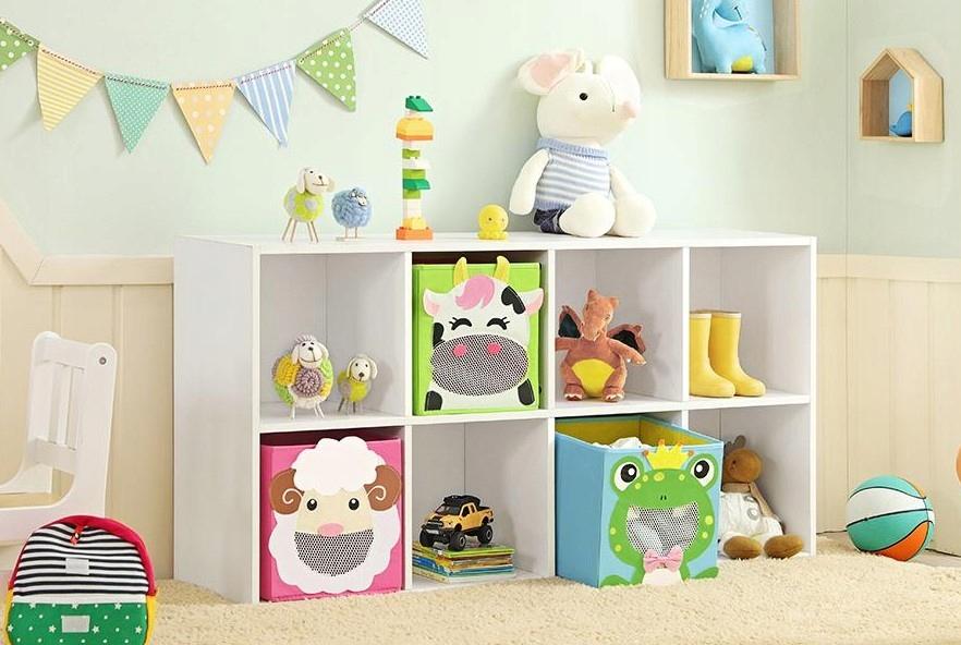 Foldable toy boxes, lego blocks, material, for children, large, 3 PCS
