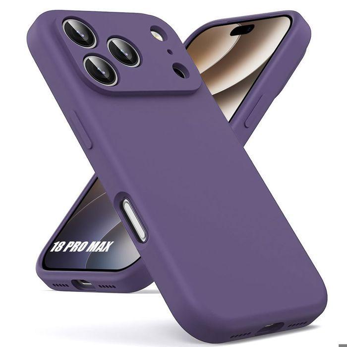 Hülle für iPhone 18 Pro Max, Ultra Slim Silikon Schutz Hülle Kratzfest Stoßfest Dunkelviolett