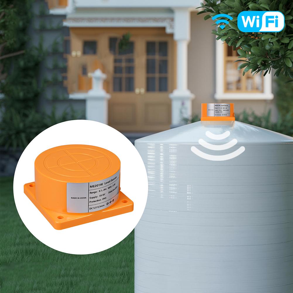 WiFi/ZigBee Ultrasonic Liquid Level Water Tank Monitor Sensor APP Smart Tank Monitor IP65 Waterproof for Smart Home