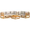 VidaXL Garden Lounge Set with Cushions 6 Pcs, Sofas with Backrest, Furniture Set with Coffee Table Patio Terrace, 3155286