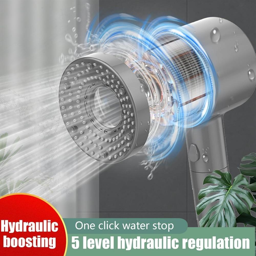 5 Modes Shower Head High Pressure Filter Showerhead Portable Rainfall Faucet Tap Bathroom Bath Home Bathroom Accessories