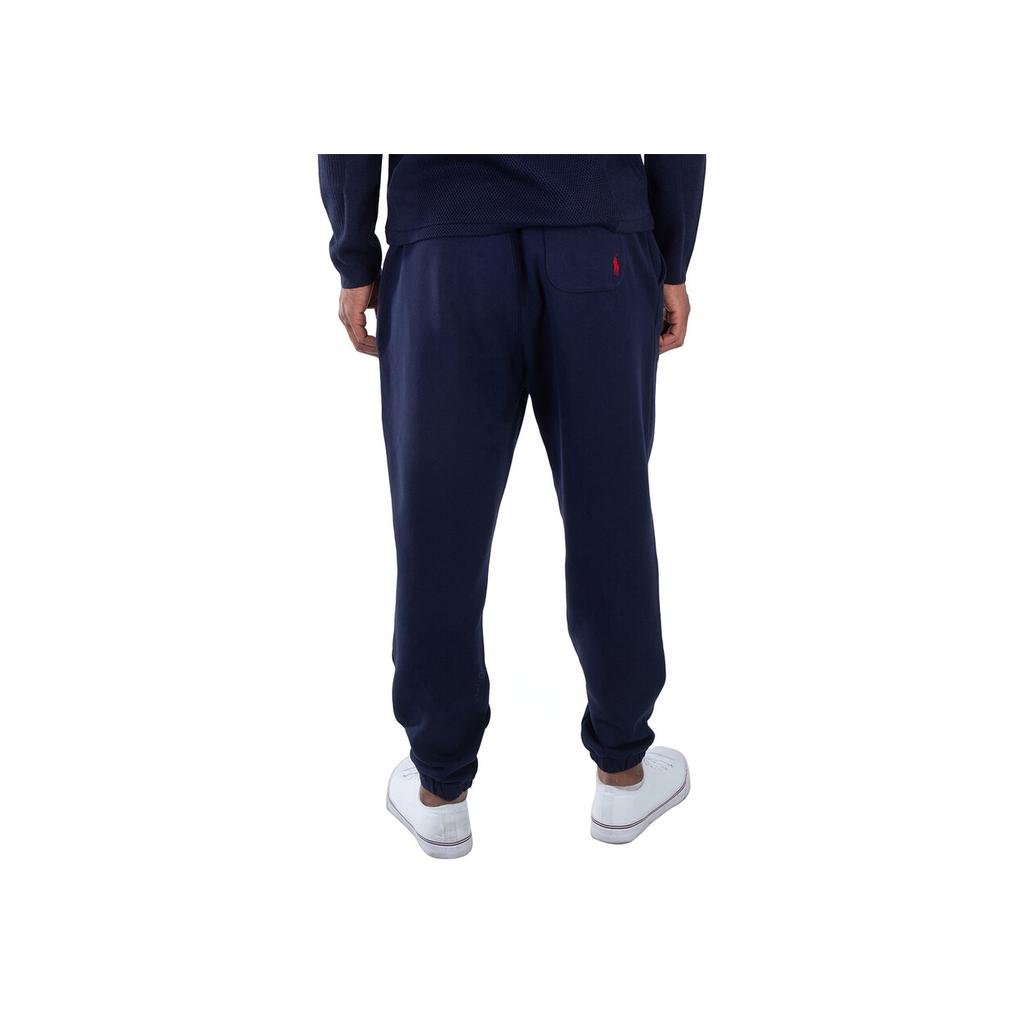Polo Ralph Lauren Logo Letter Print Drawstring Cuffed Knit Sweatpants Men Sweatpants Navy-Blue 710899183-001