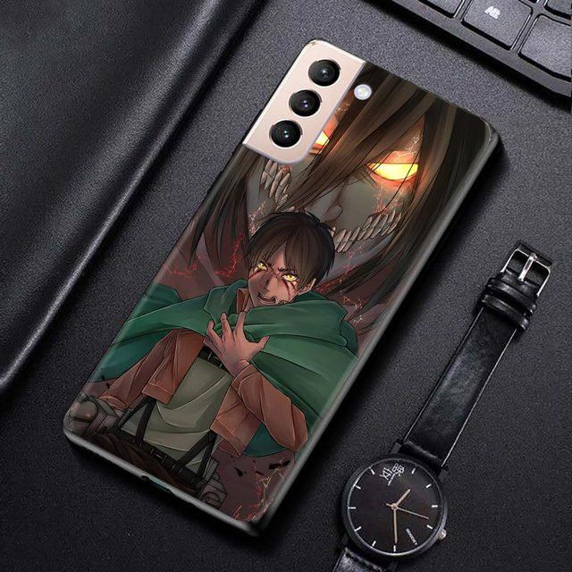 Husa pentru Samsung Galaxy S21 S20 Ultra S10 Plus Lite S21 S20 Fe 5g S10e S9 S8 S7 Edge Shell Fundas Attack On Titan Anime