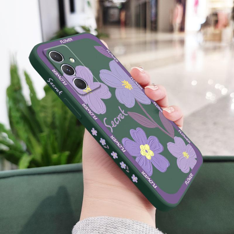

Purple Flower Phone Case For Samsung Galaxy A17 A54 A34 A24 A56 A36 A26 A16 A14 A55 A35 A25 A15 A06 A05 A05S A04 A04S A04E 4G 5G Samsung A54 5G
