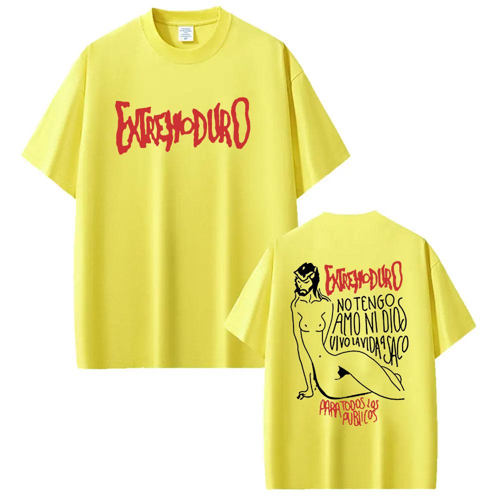 Rock Band Extremoduro Tour 2026 T Shirt Unisex's Clothing Hip Hop Punk Short Sleeve T-shirts Y2k Unisex High Quality Cotton T-shirt