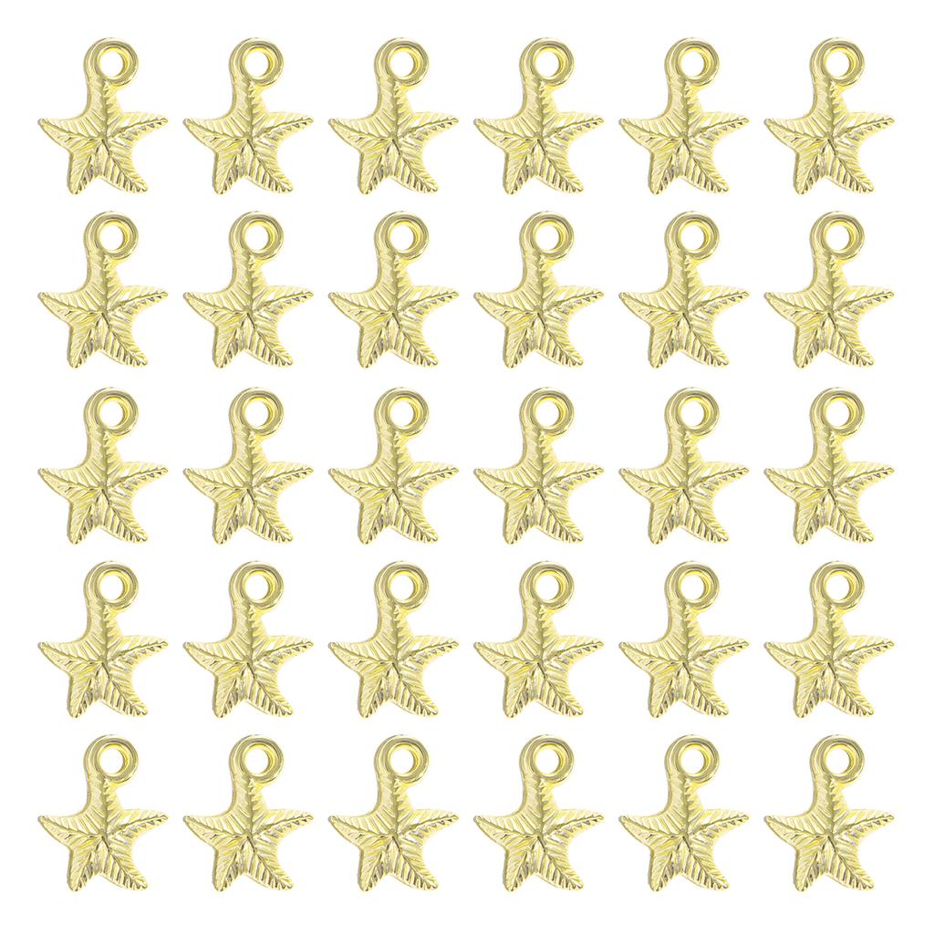 30/100 Random CCB Starfish Shells, Diy Jewelry Accessories Bracelet Earrings, Pendant Alloy