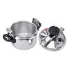 Pressure Cooker   Compound Bottom Easy to Open and Close Aluminium Pressure Canner for Gas Cooktops Flat Top Cooktops