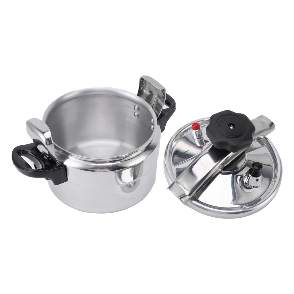 Pressure Cooker Compound Bottom Easy to Open and Close Aluminium Pressure Canner for Gas Cooktops Flat Top Cooktops