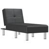 VidaXL Chaise longue noir similicuir 352849