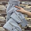 Women Spring and Autumn High Waist Plus Size Harlem Pants Loose and Slim Skinny Zipper Pants Sports Casual Trousers Female