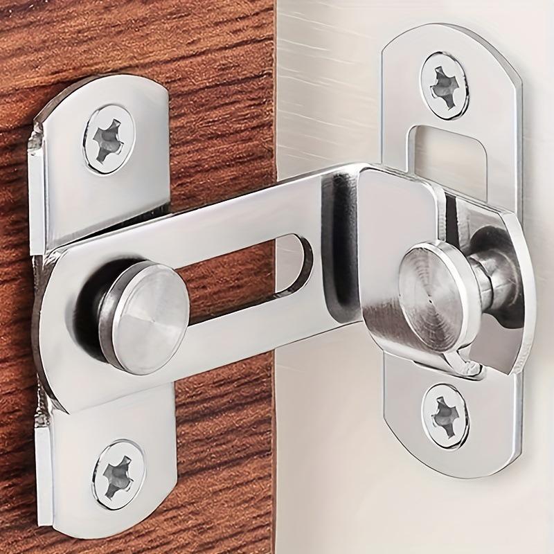 Stainless Steel 90° Right Angle Door Latch: Anti-Theft Sliding Bolt Lock