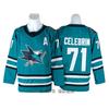 Mens Vintage Ice Hockey Jersey Shark Team 39 Embroidered Cotton Blend Practice Uniform Training Casual Wear