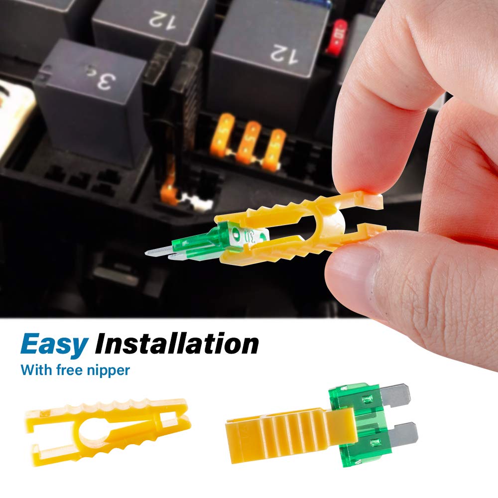 120Pcs Car Small Size Standard Low Profile Blade Fuses 5/7.5/10/15/20/25/30 AMP