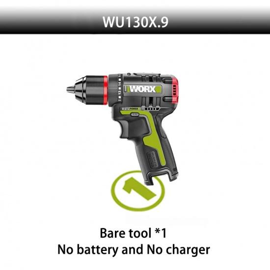 

WORX WU130X Cordless Electric Screwdriver Drill 12V 40Nm Brushless Motor for Metalworking Home Lithium Battery Power Tools WU130X-9