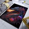 1PC Colorful Dragon Breathing Fire Carpet for Living Room Bedroom Sofa Home Decor Rus Non-slip Floor Mat Luxury Gift