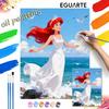 Digital Oil Painting Diy Oil Painting Mermaid Princess Sea View Hand Painting Living Room Bedroom Decoration Painting