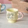 Tulip Puppy Mug Ceramic Cute Coffee Cup Ladies Personal Latte Cup Exquisite Afternoon Tea Cup