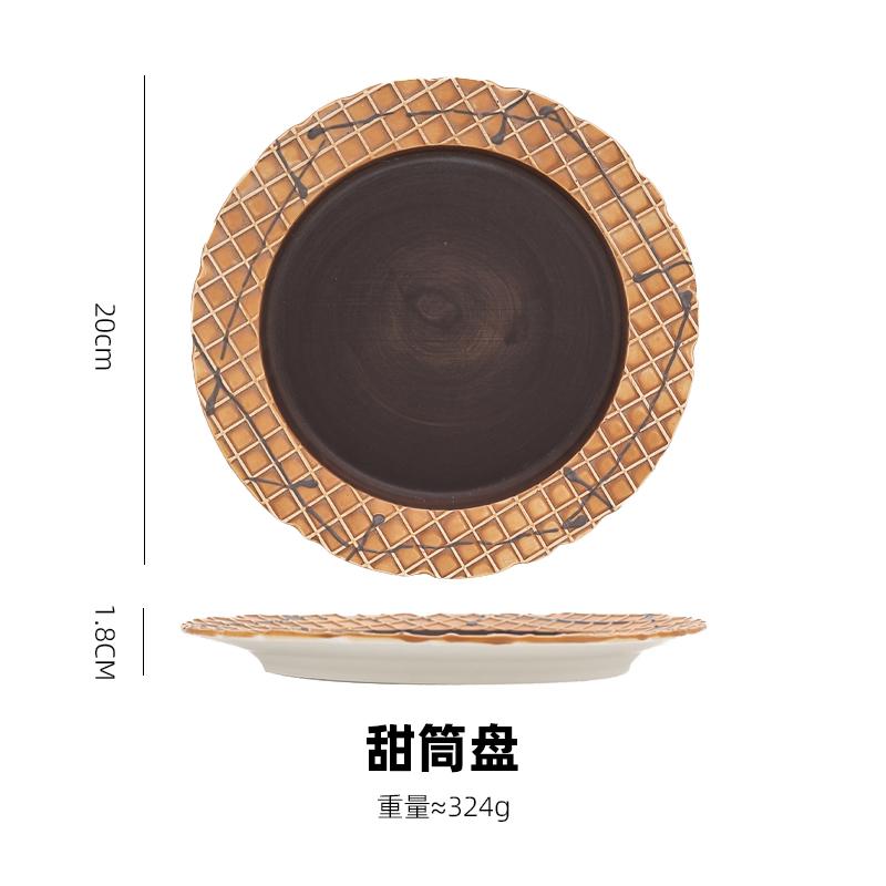 Tasse en céramique en forme de biscuit, assiette à dessert, assiette de petit-déjeuner coréen, assiette à dessert pour le thé de l'après-midi, tasse à café, tasse à lait, cadeau d'anniversaire