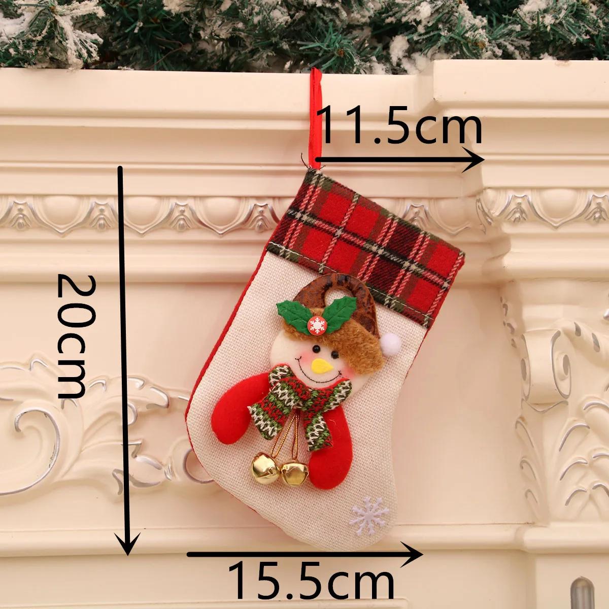 

1PC Christmas 2026 Gifts Xmas Stocking Ornaments Holiday Gift Bags Festive Sock Tree Decorations for Xmas Party Home Decor 1pc