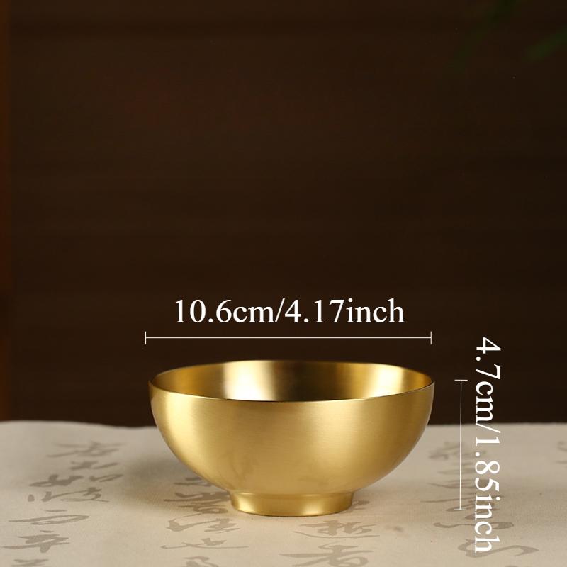 

1pc Metal Bowl Ornaments Buddha Hall Buddha Front Supplies Home Decoration Chinese Sacrificial Offerings Temple Bowl Supply
