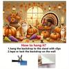 2D theme Thanksgiving harvest background wallpaper - polyester material wall decoration