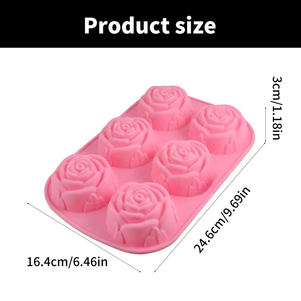 Flexible Silicone Mold for Chocolate Making High Temperatures Resistant Candy Mould Rose Shaped Dessert Bakewares