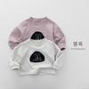 Cartoon Loose Drop Shoulder Long Sleeve Kids T Shirt Casual Unisex Children Tops